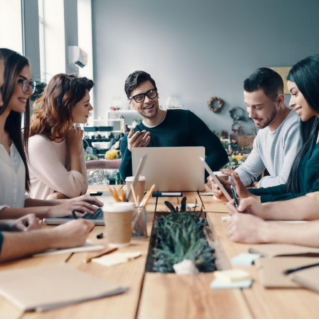 marketing team at work