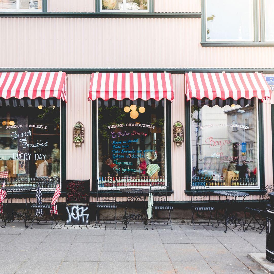 photo of storefront graphics