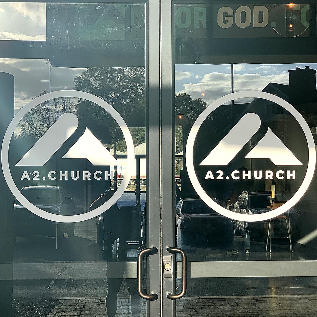 Vinyl on Glass Doors