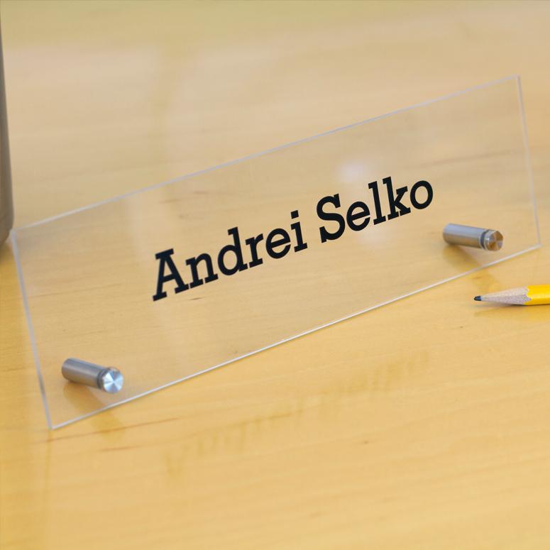 Acrylic sign installation