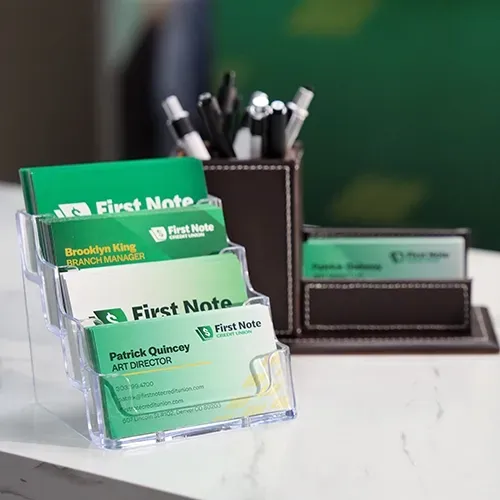 Business card style options