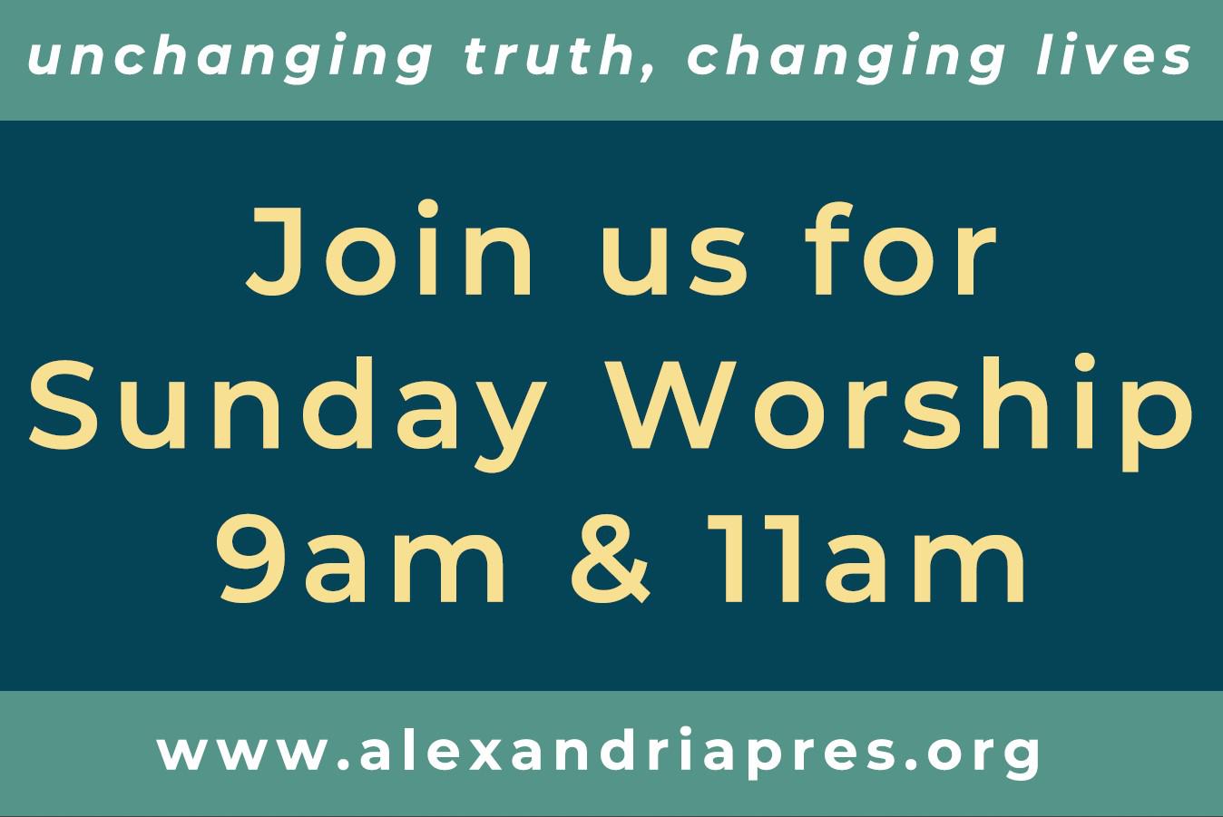 Alexandria Presbyterian Church banner