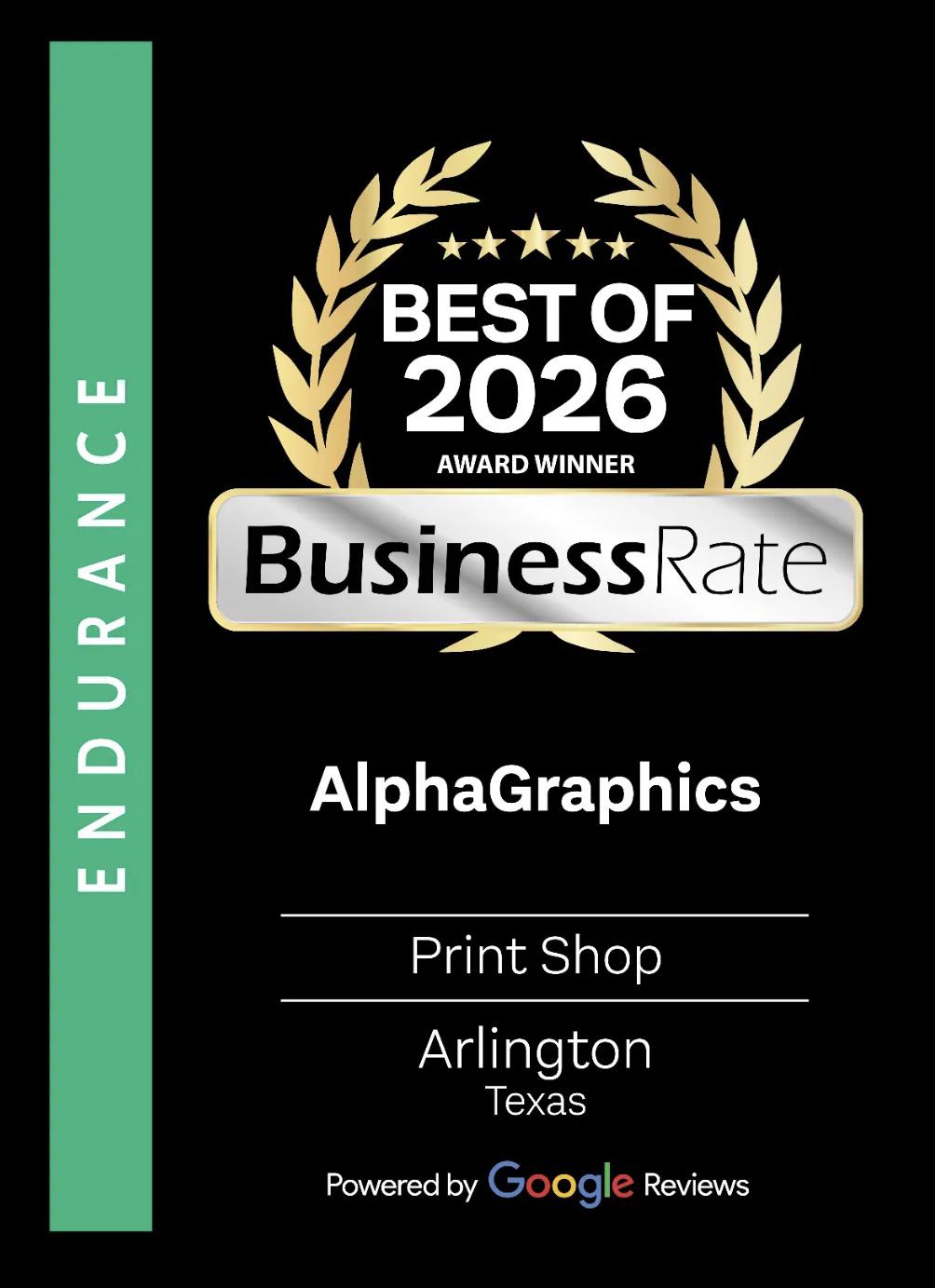 AlphaGraphics Arlington Award