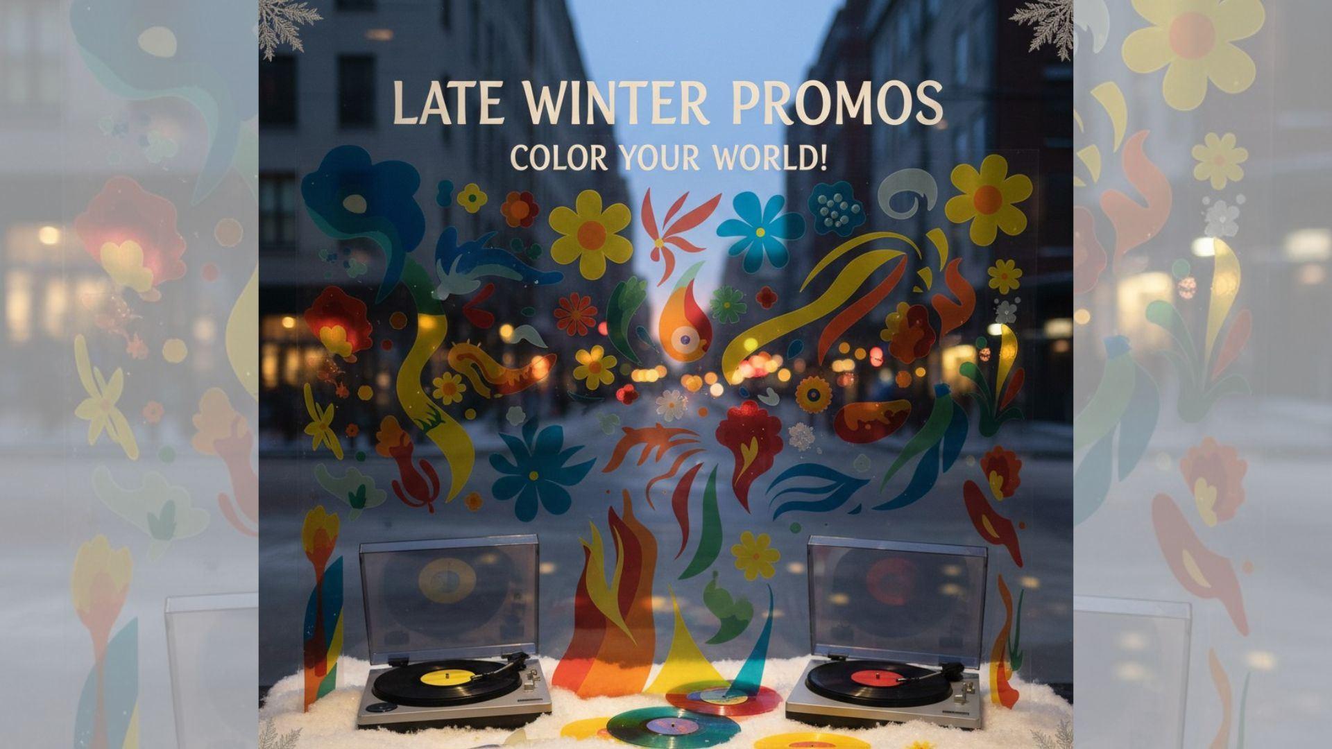 Vinyl Displays That Bring Color to Late Winter Promos