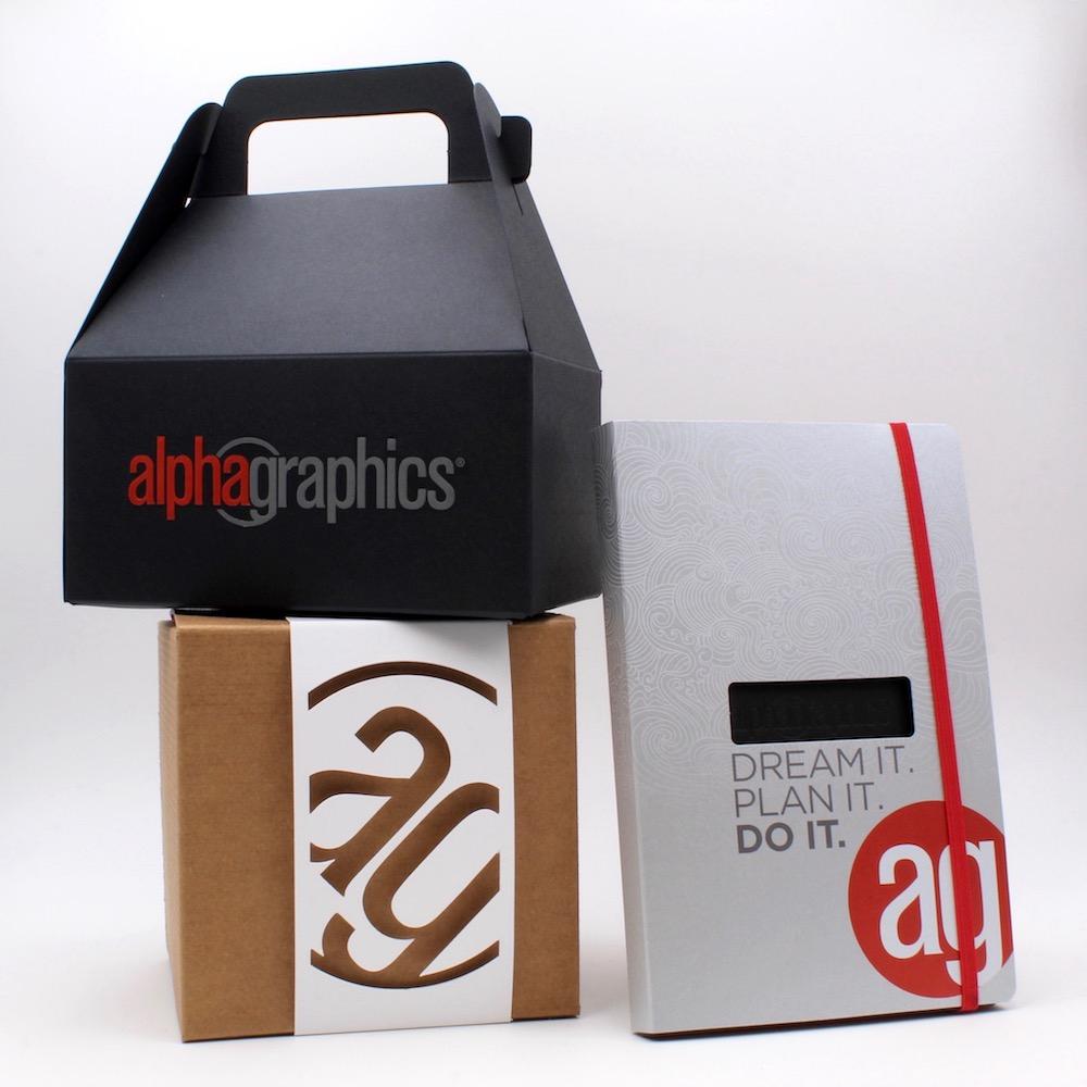 Alpha Graphics On University Custom Boxes