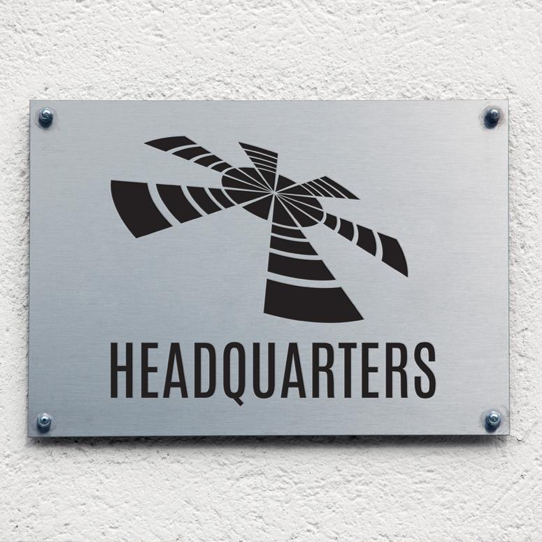 Aluminum sign example