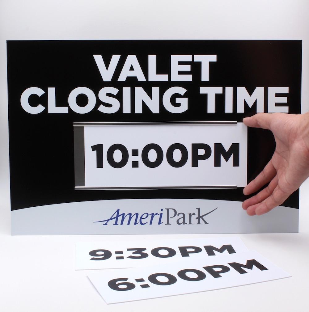 Ameri Park Valet Sign
