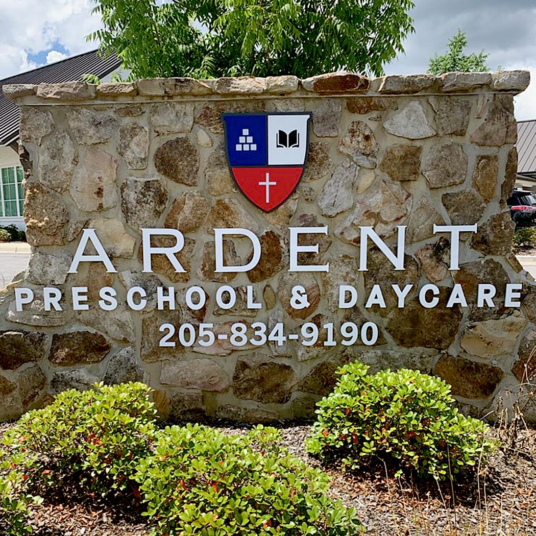 Monument Sign with Stand Off Graphics/Letters