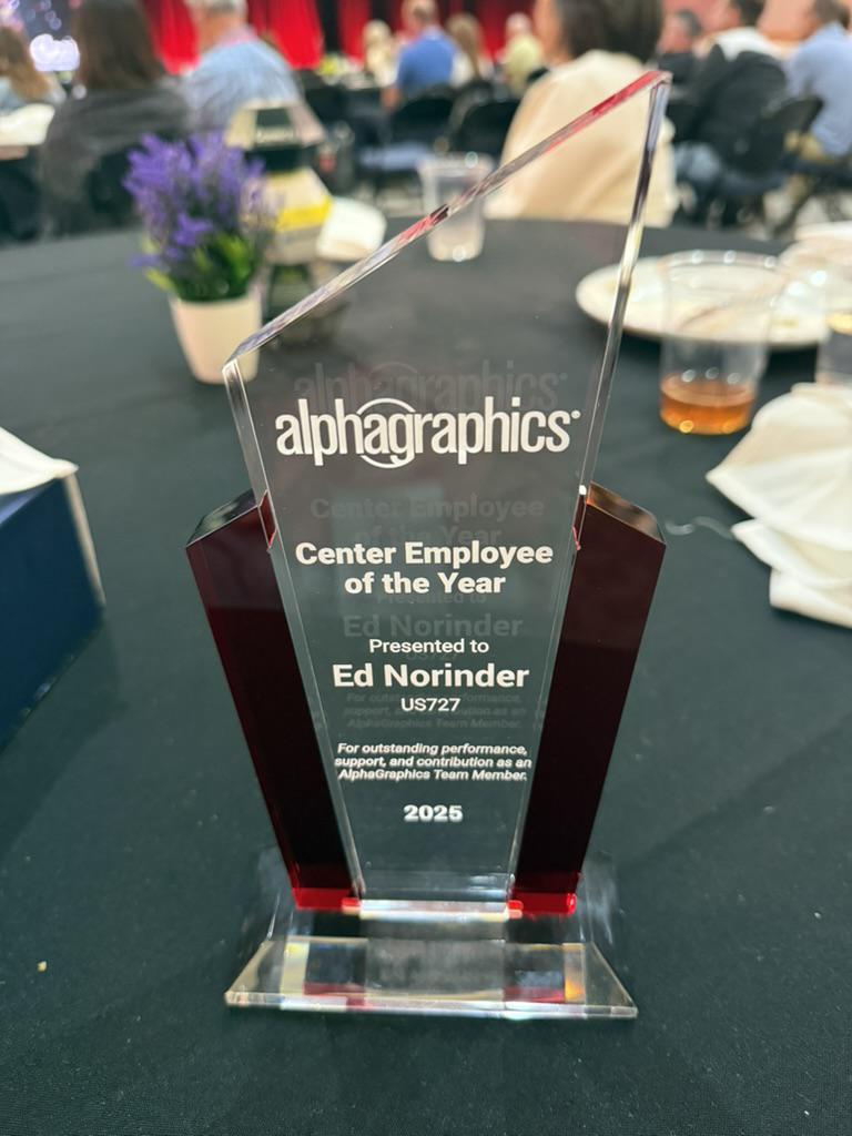  alphagraphics san diego employee of the year ed norinder award