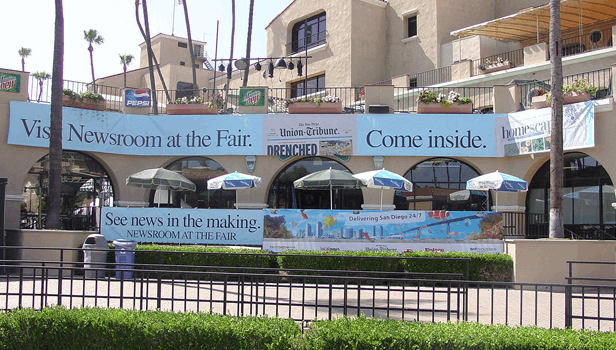 San Diego Union-Tribune large banners for Fair