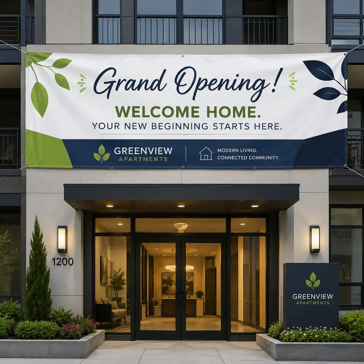 Grand opening banner
