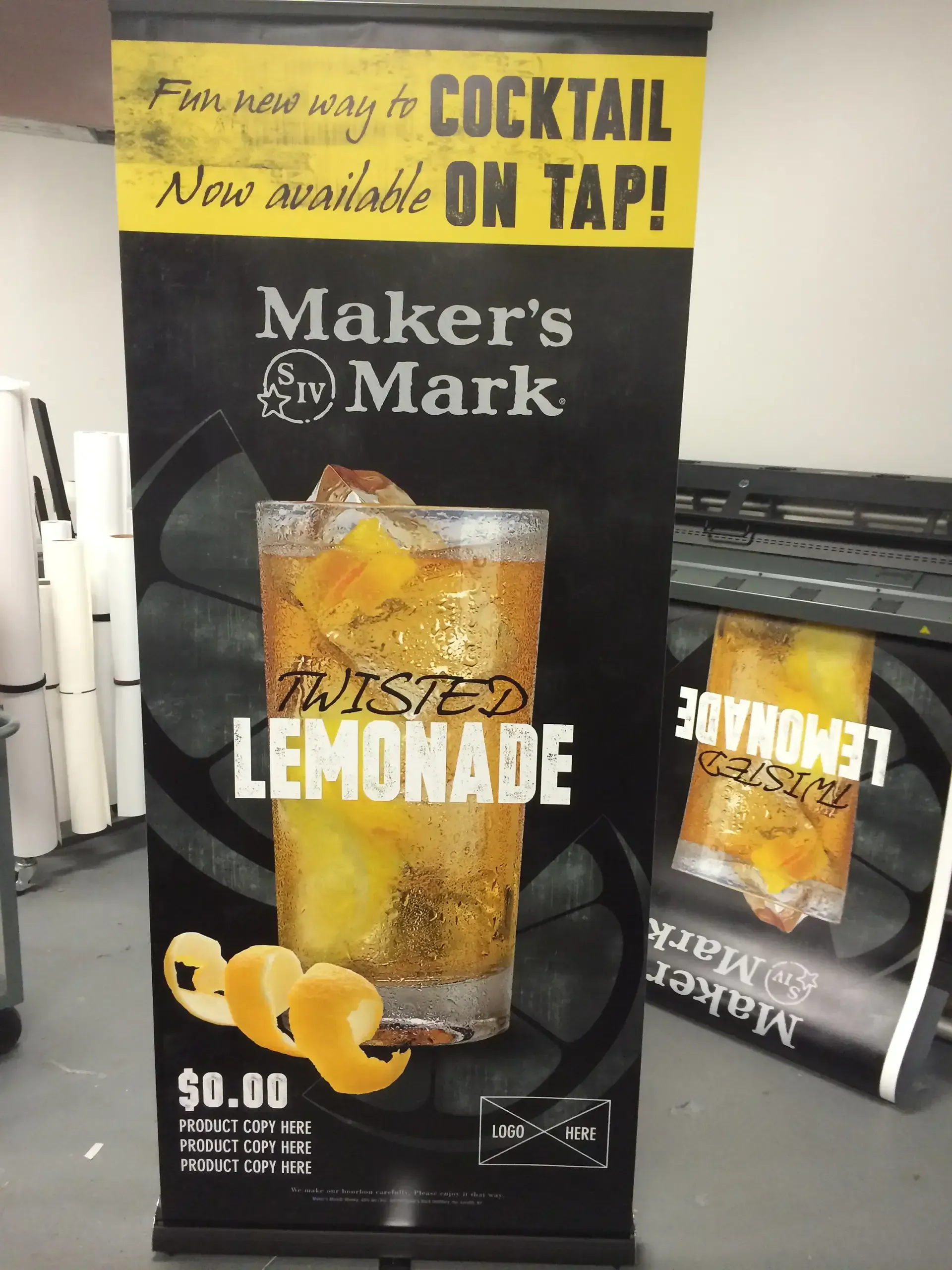 Banner stand at AlphaGraphics Northbrook Deerfield