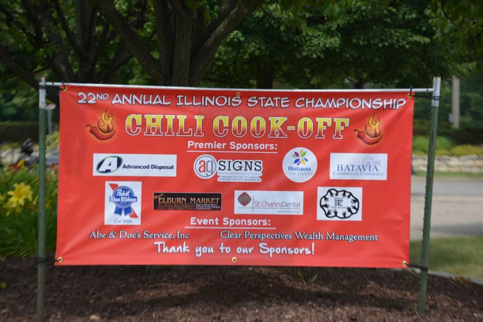 Banner with rope Batavia Chili Cook off