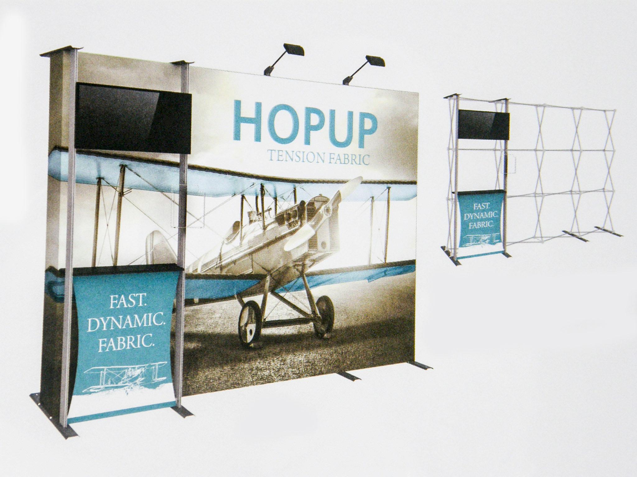 Exhibit monitor banner display