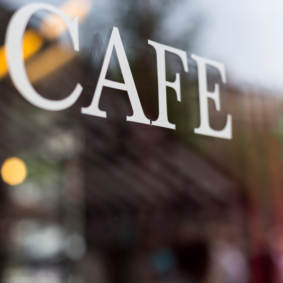 cafe window sign