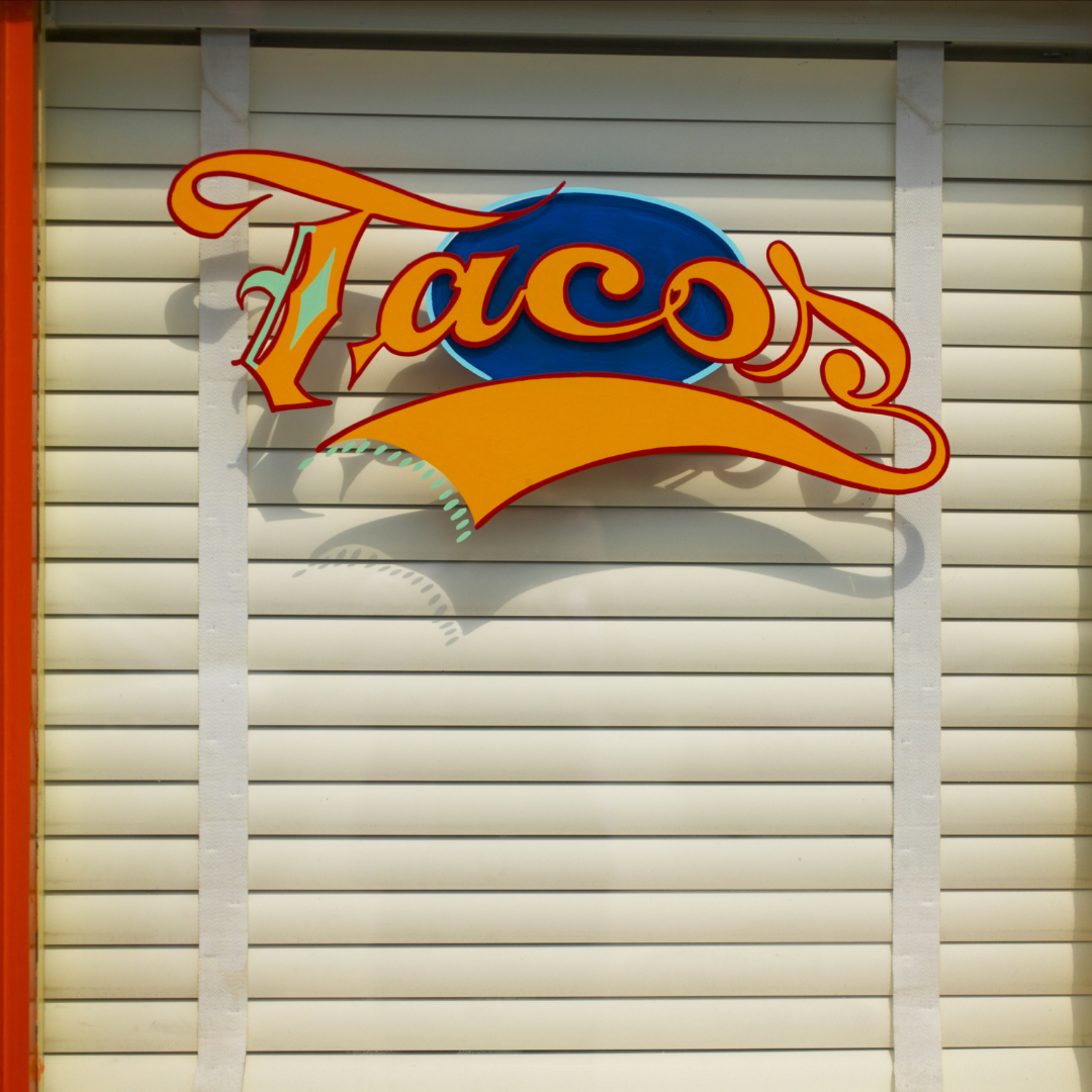 taco window sign