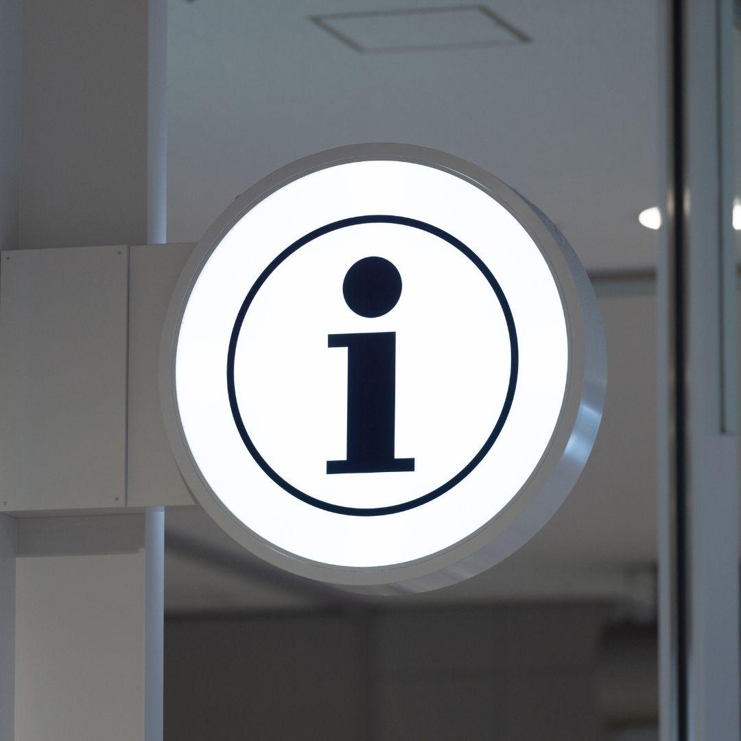 white interior sign