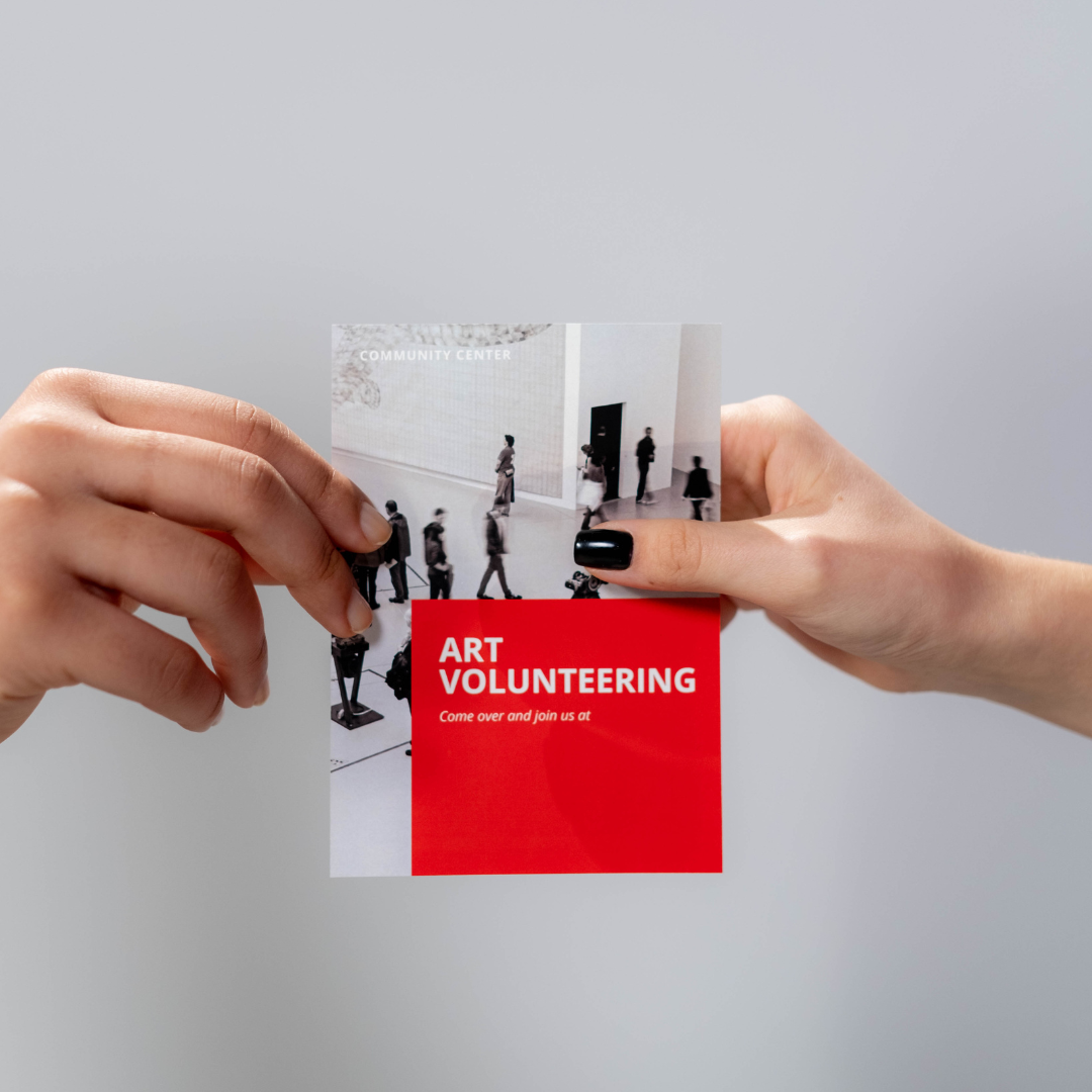 people holding flyer