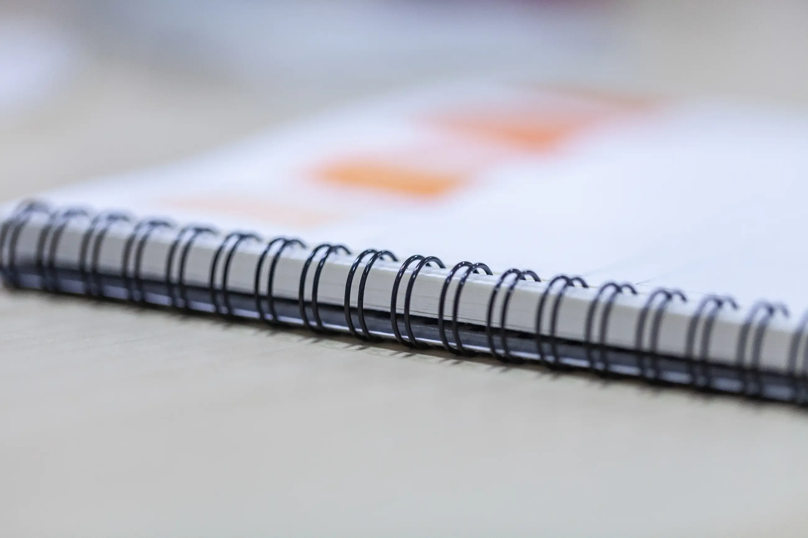 a book with wire binding