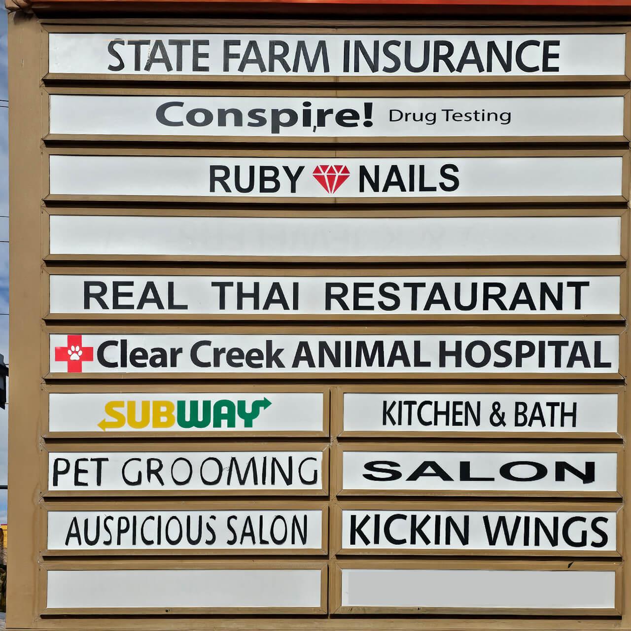 Cabinet Sign