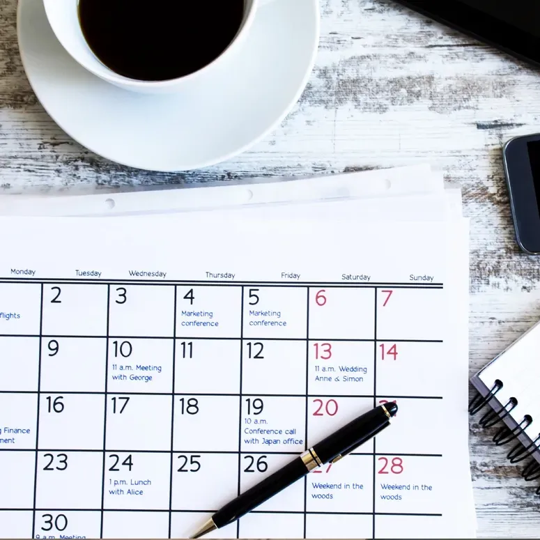 Custom calendar with company logo