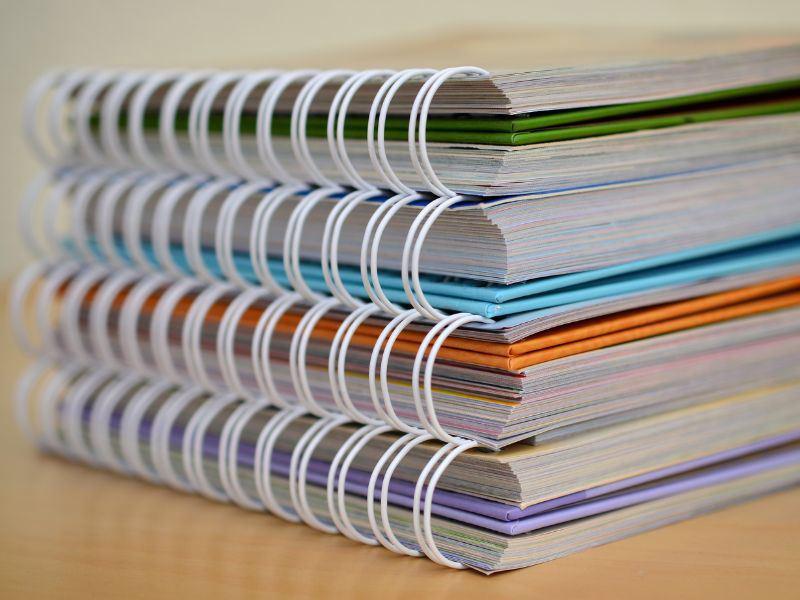 Booklet, spiral, wire, or perfect binding