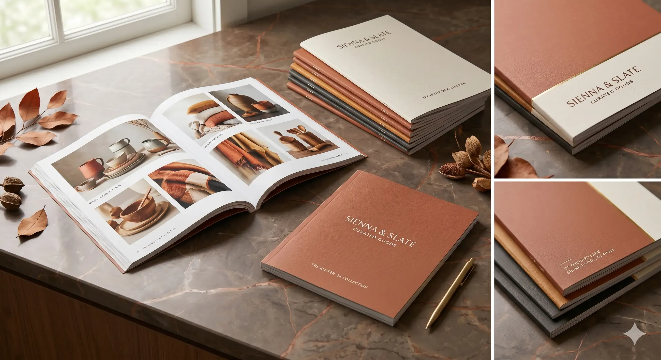 A brown catalog
