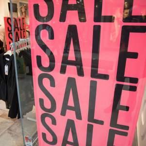 A bright, bold pink sales banner
