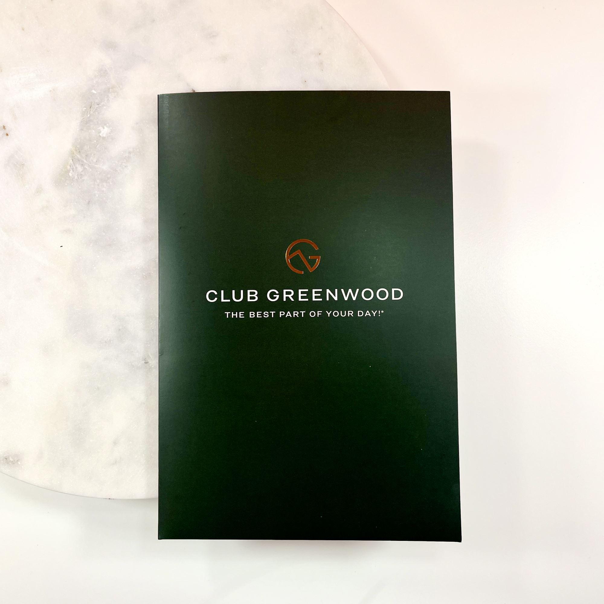 Club Greenwood Custom Folder with Gold Foil