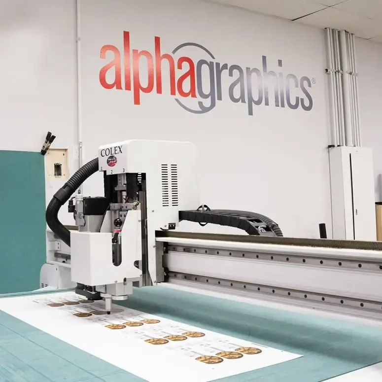 AlphaGraphics printer in use