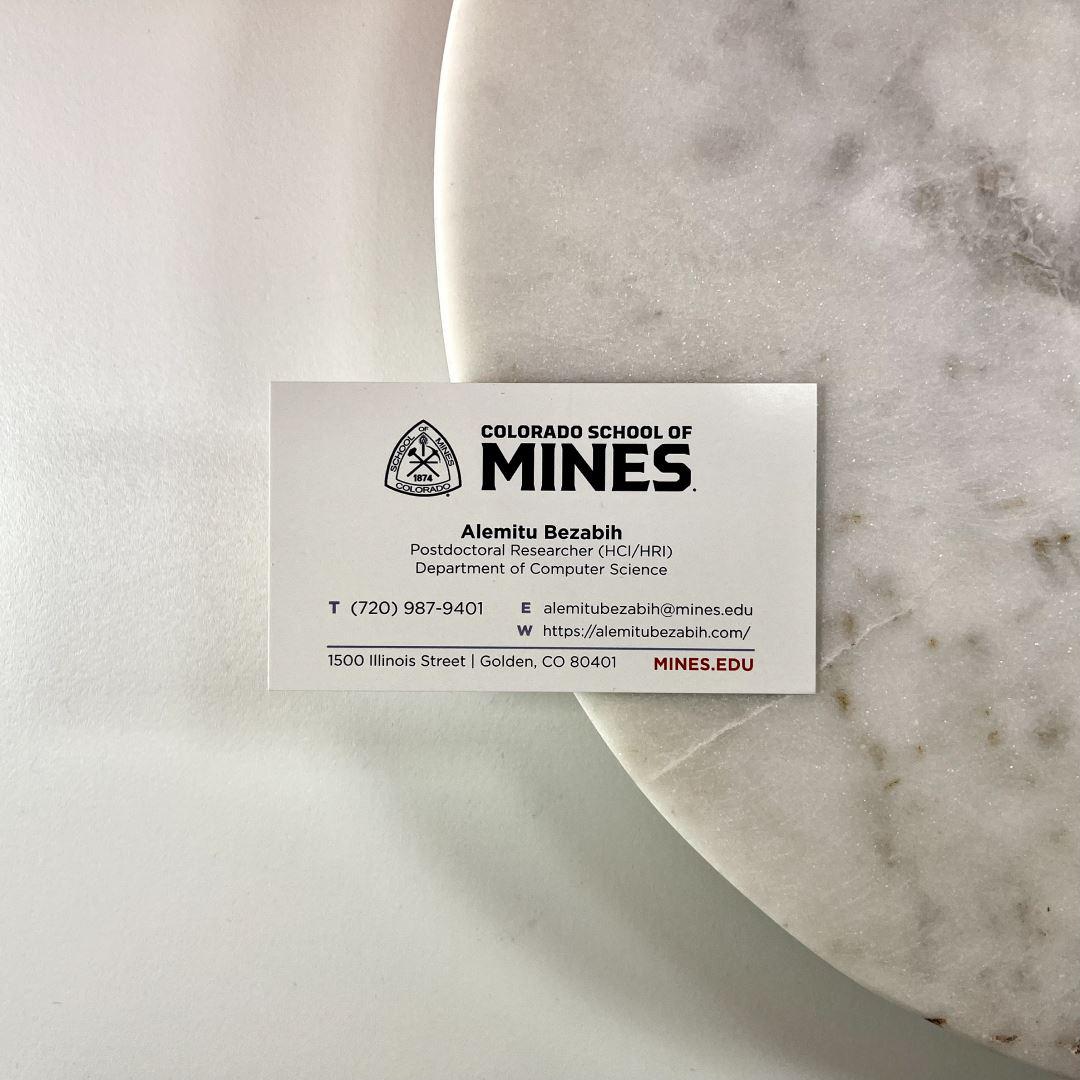 Colorado School of Mines Business Card