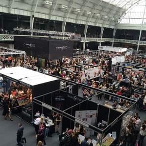 An aerial view of a Beauty products convention