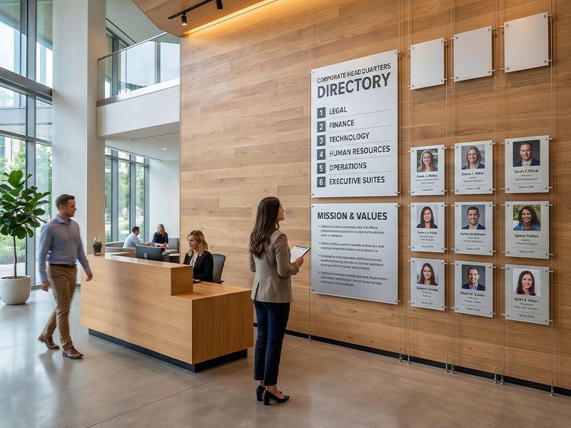 Corporate lobby display