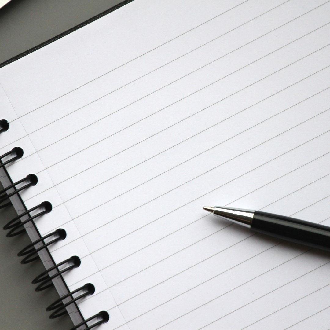 notebook and pen