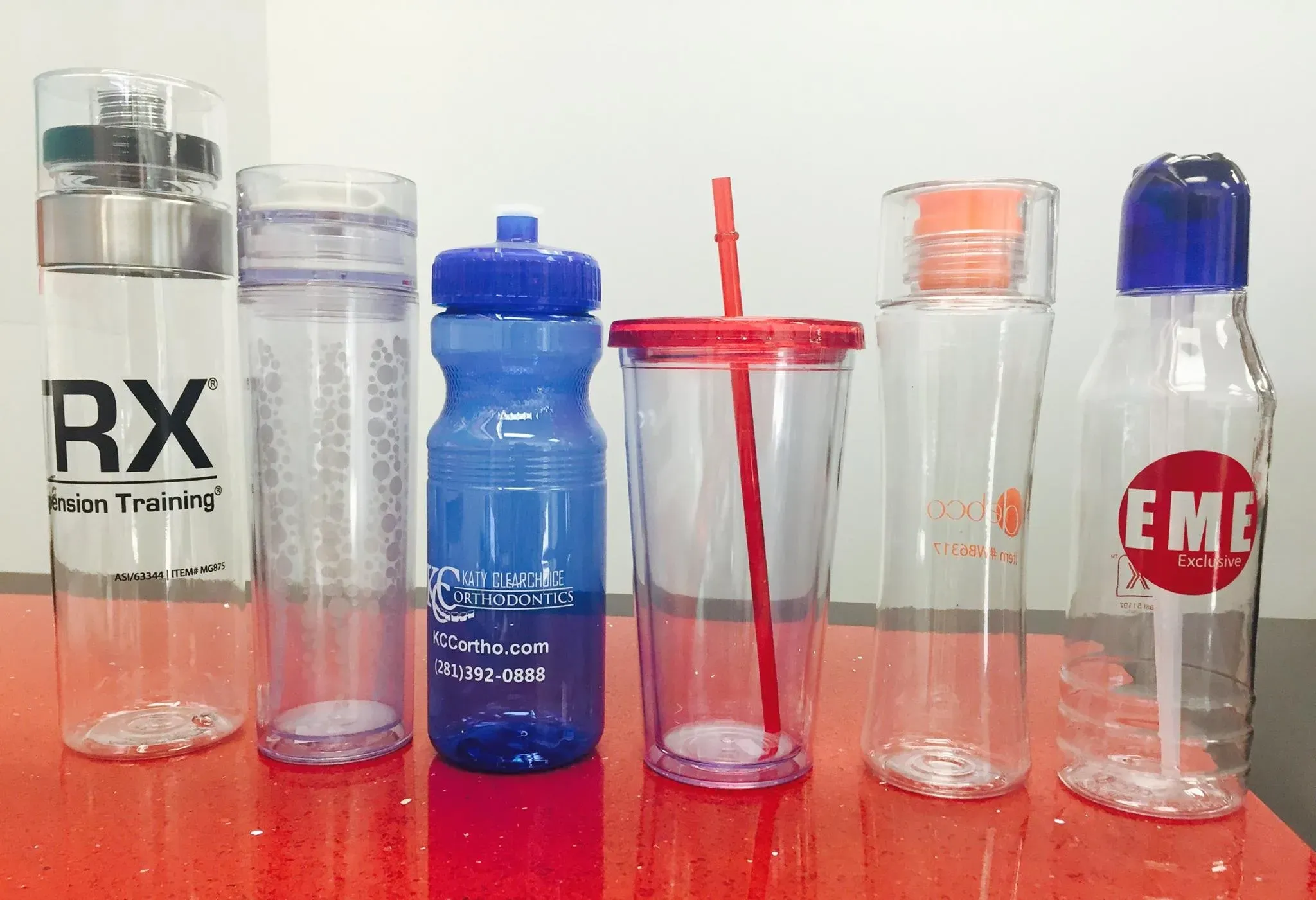 Custom printed water bottles and tumblers