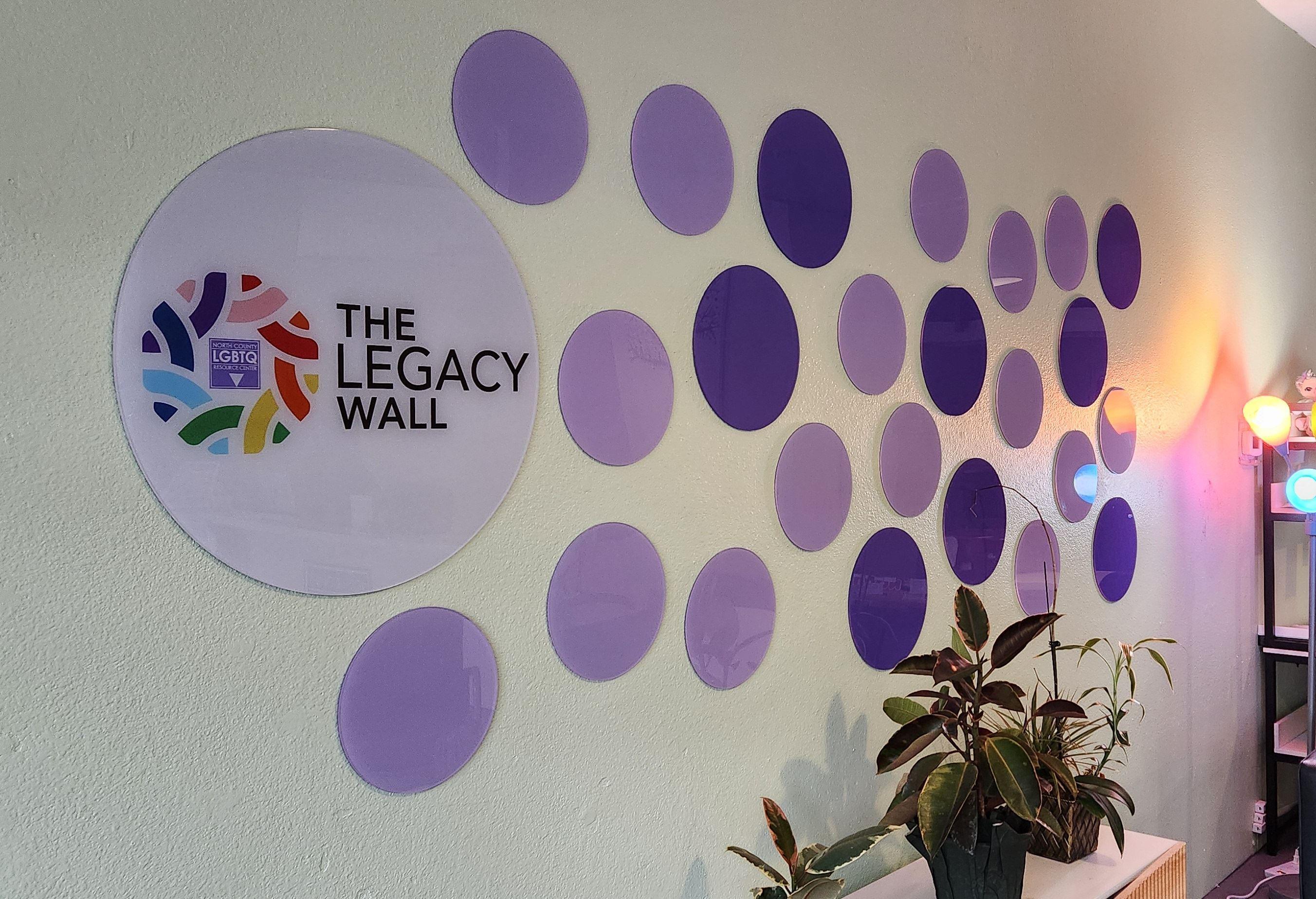 Custom Acrylic wall display 10feet long x 4ft tall with full color graphics donor wall