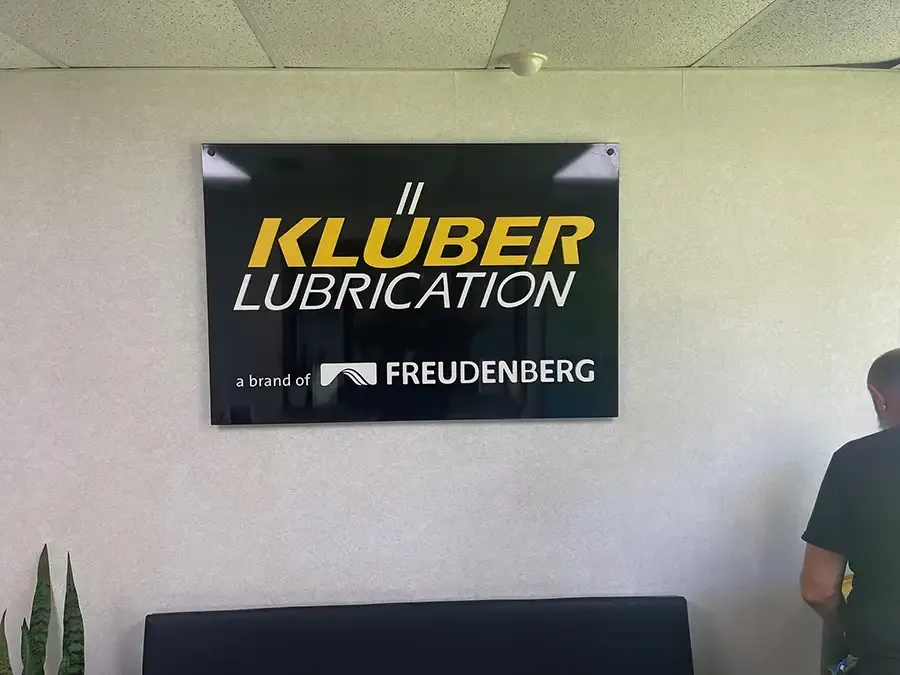 Custom acrylic sign at AlphaGraphics Irving