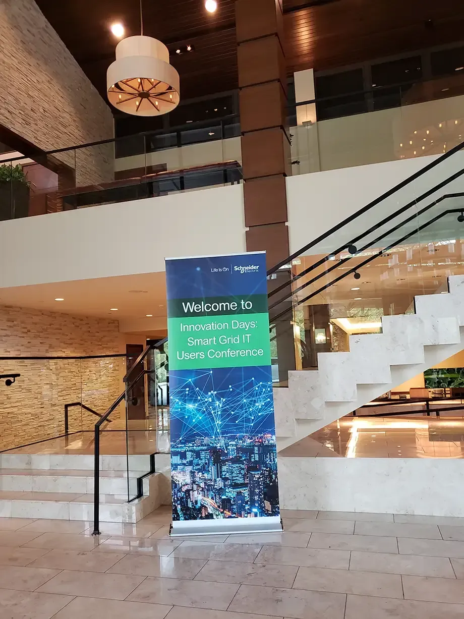 Custom banner stand at AlphaGraphics The Woodlands