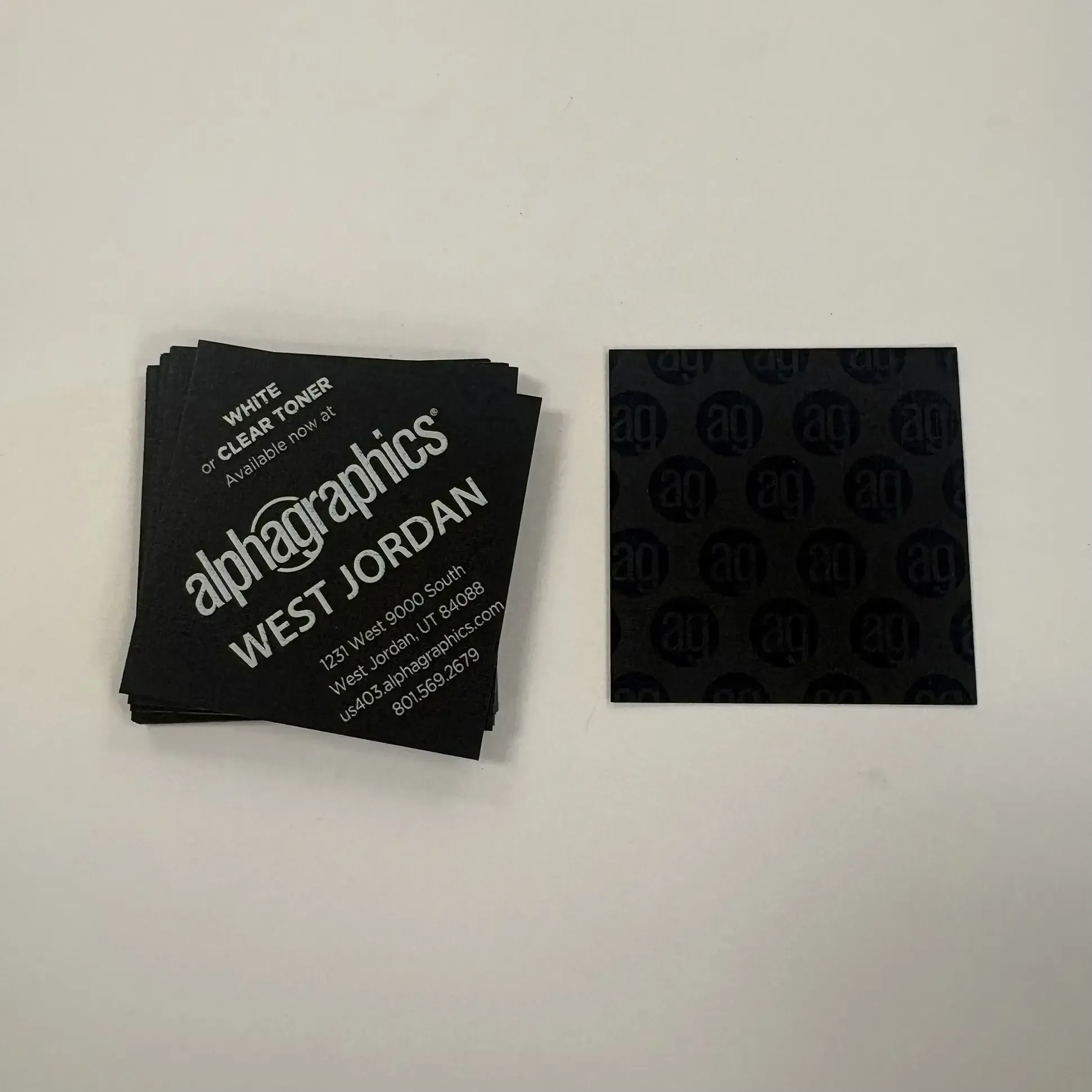 Custom business cards at AlphaGraphics West Jordan