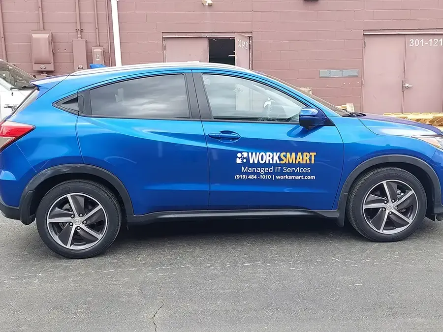 Custom car graphic at AlphaGraphics Cary