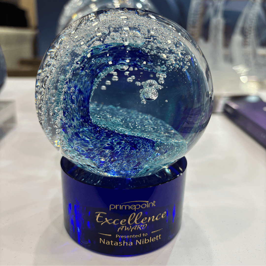 Custom Glass Wave Award