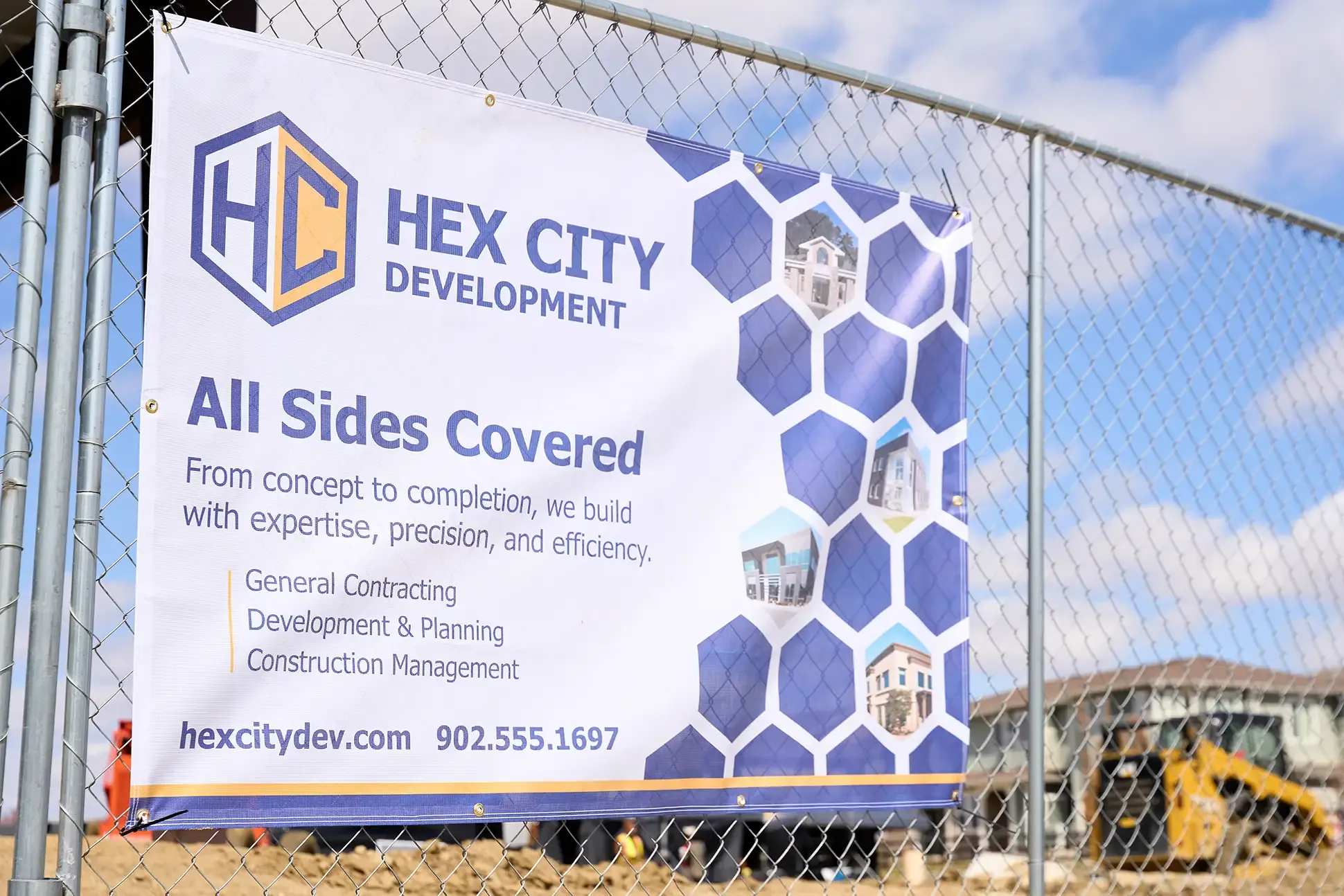 Custom mesh banners at AlphaGraphics