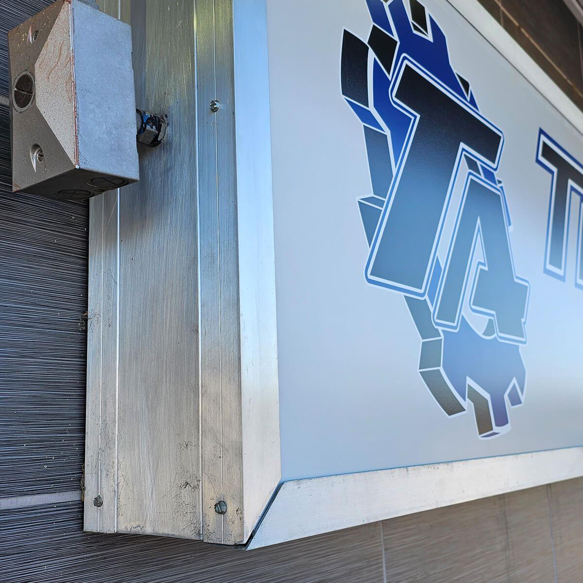 Metal Construction Details Building Signage