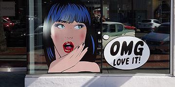 Full color printed window graphics
