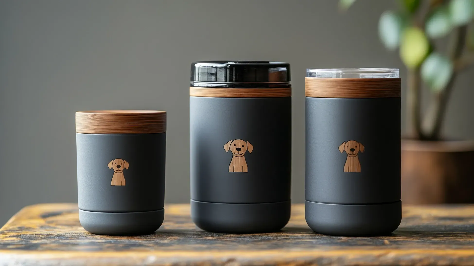 Dog tumbler set laser etching
