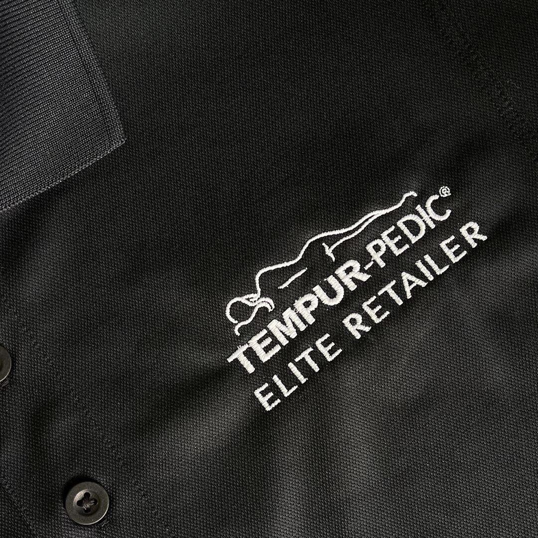 Embroidered Logo On The Black Polo T Shirt