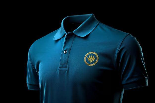 Embroidered polo shirt mockup