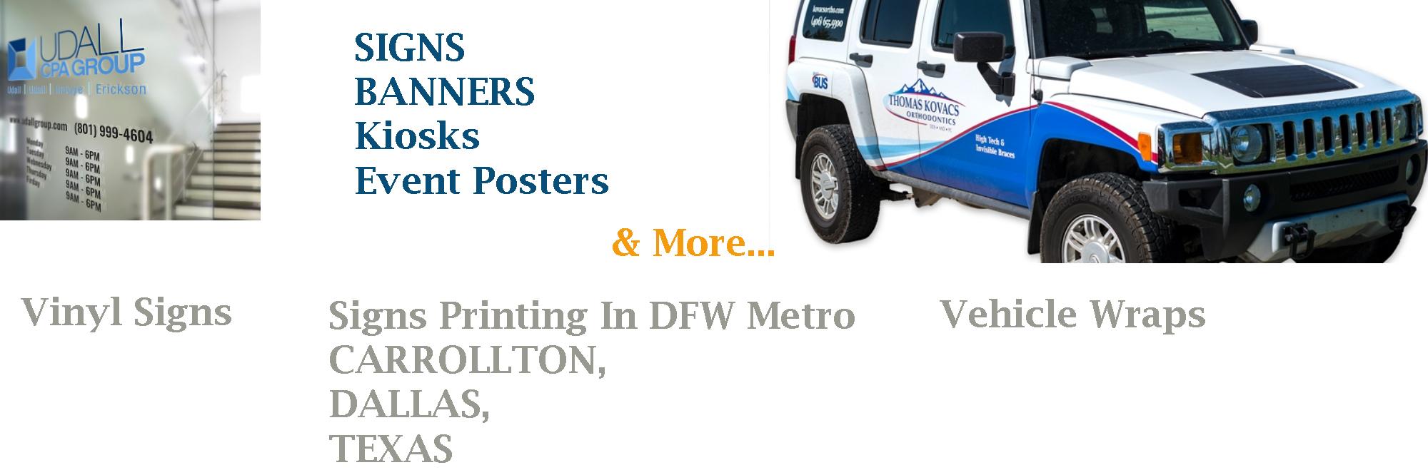 SIGNS PRINTING IN DFW METRO