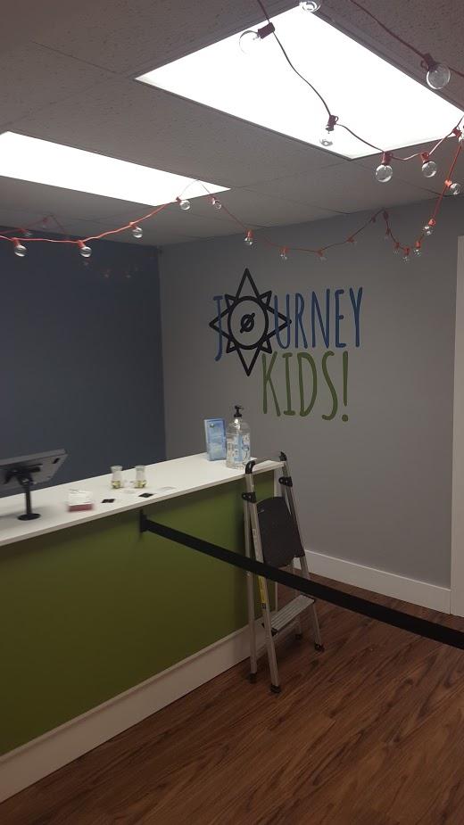 Finished journey church wall graphic installation