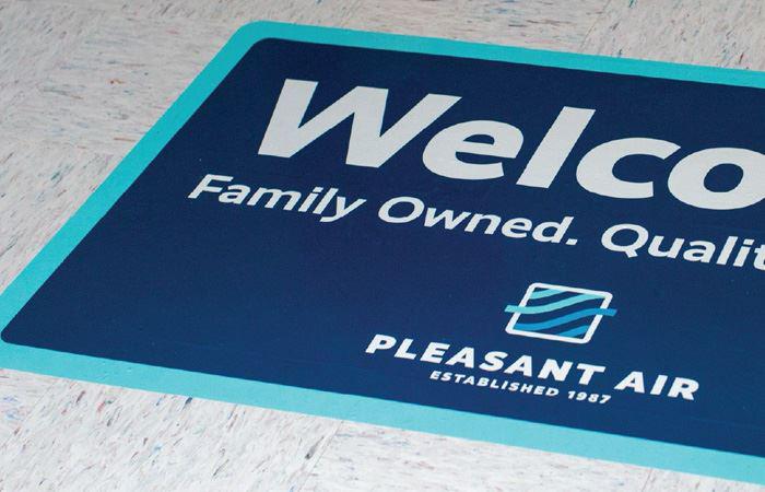 Floor signage example